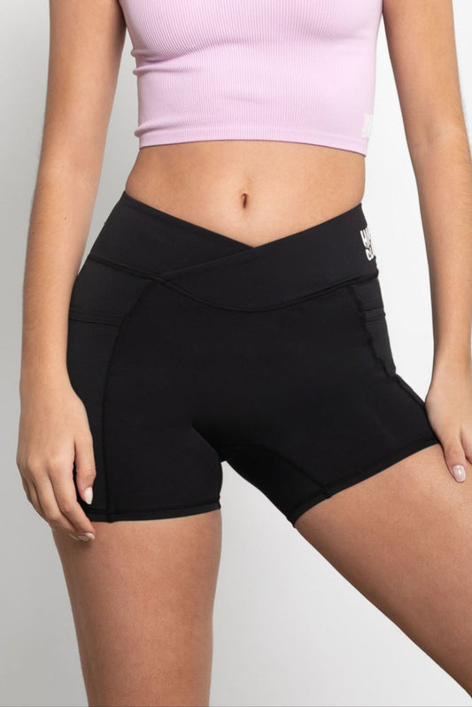 THE SCULPTING SHORTS PEACH / BLACK