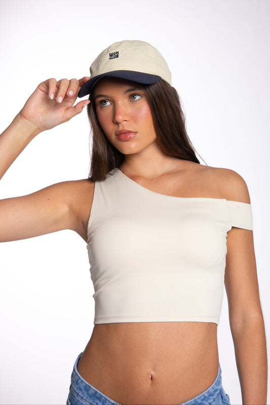 THE WATERPROOF CAP - NAVY & IVORY