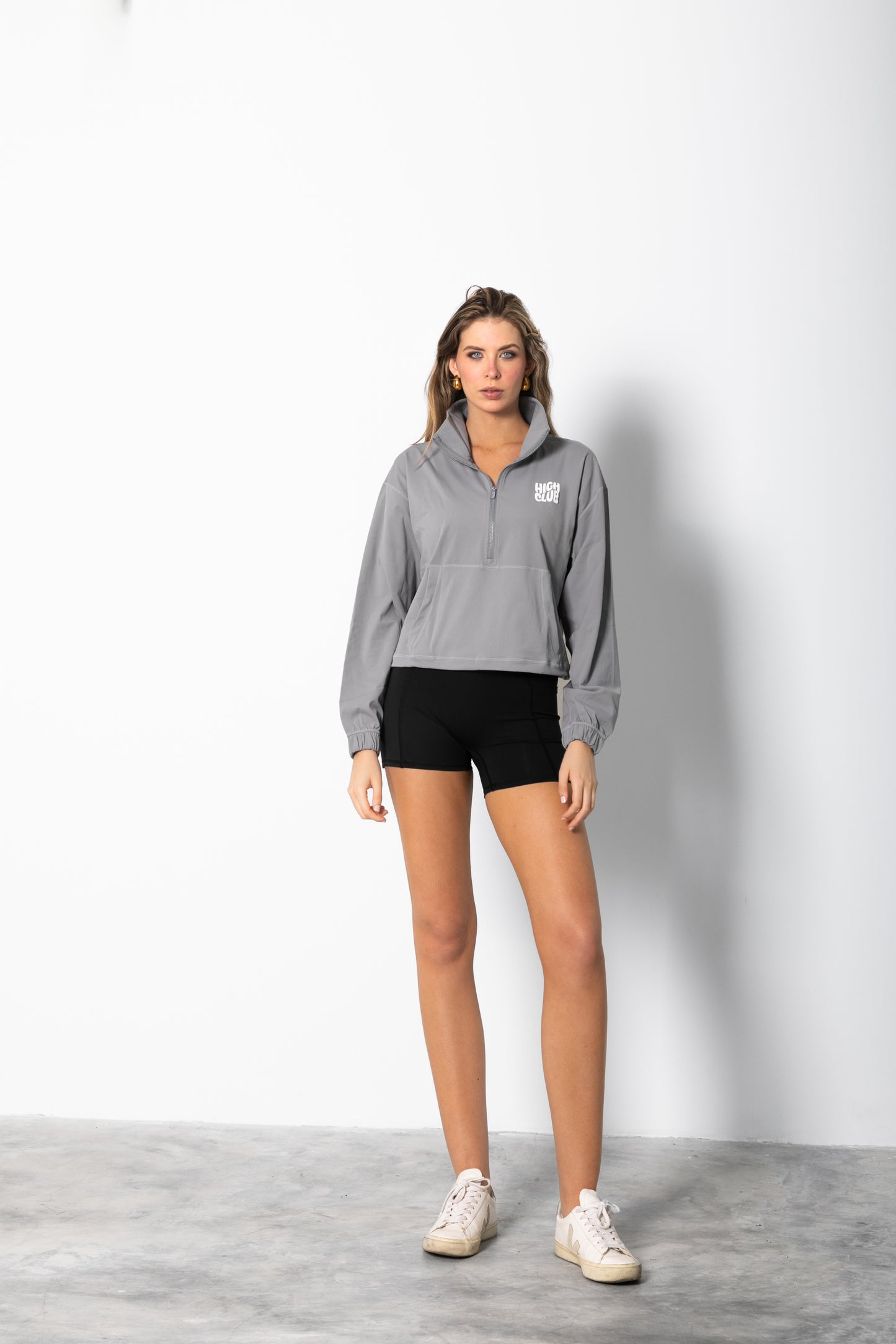 THE ALANA HALF-ZIP JACKET / GREY