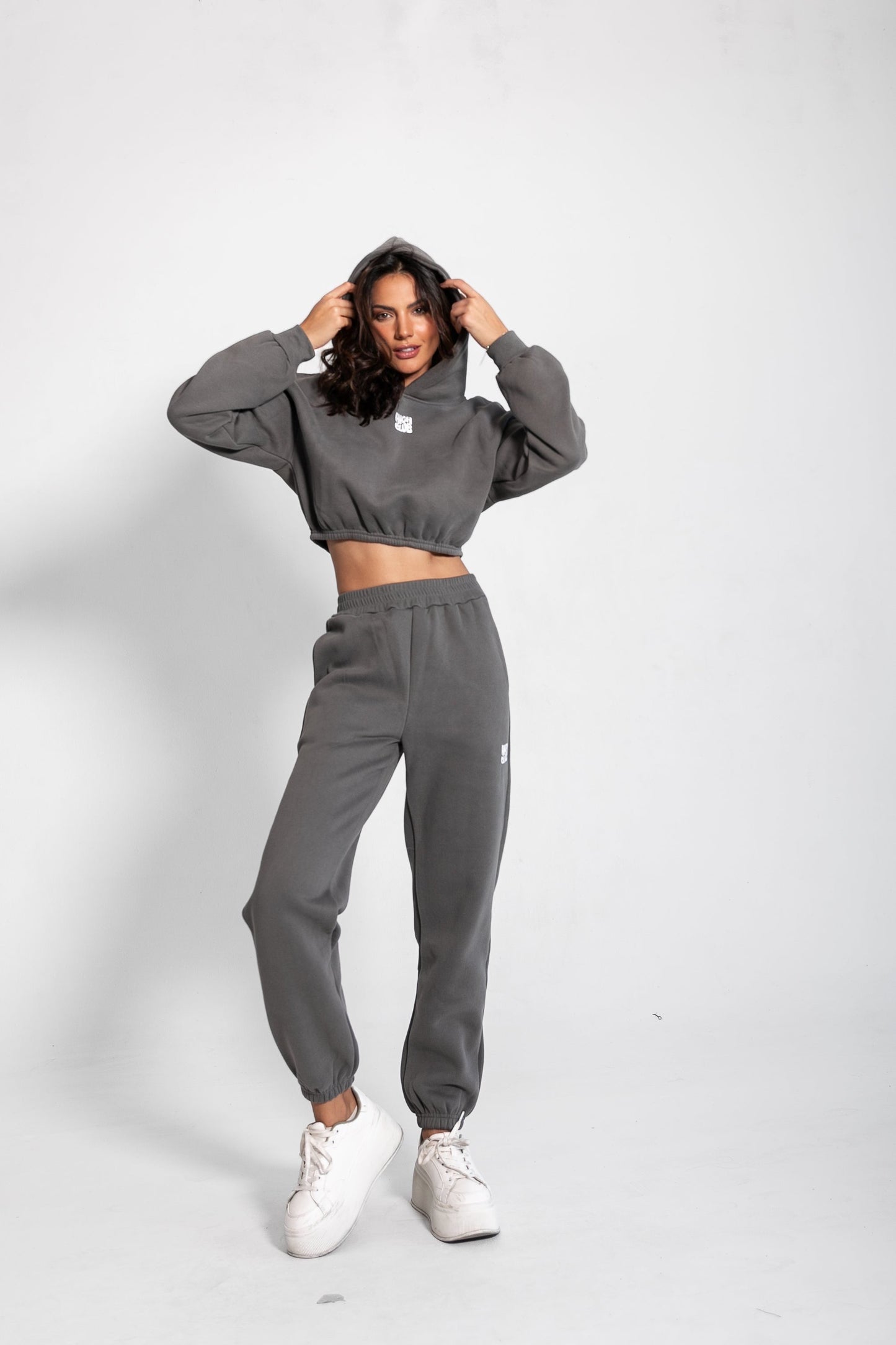 THE HOODED COMFY SET / CHARCOAL