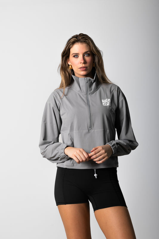 THE ALANA HALF-ZIP JACKET / GREY