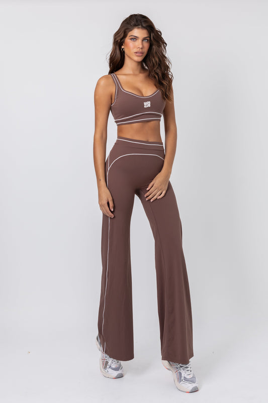 THE PRISCILLA WIDE LEG SET / ESPRESSO