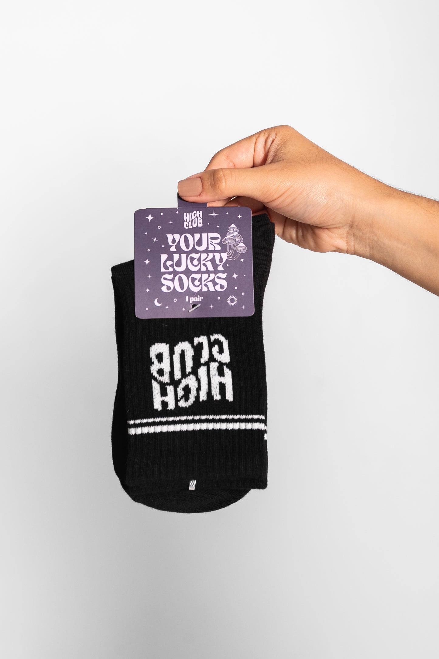 LUCKY SOCKS LONG RISE / BLACK