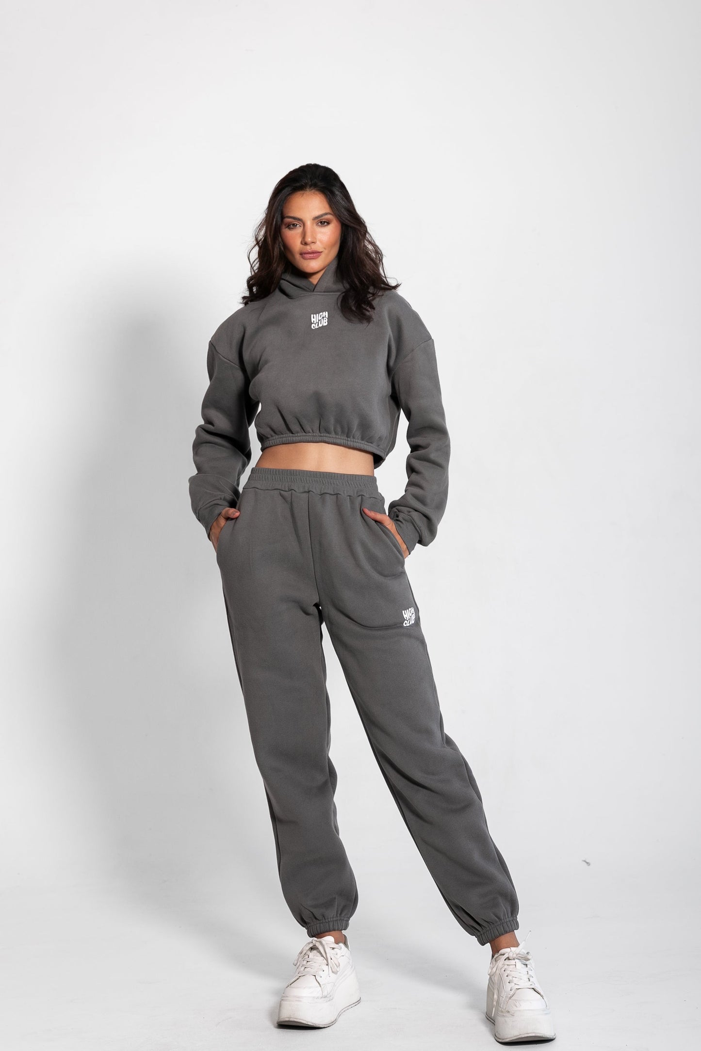 THE HOODED COMFY SET / CHARCOAL