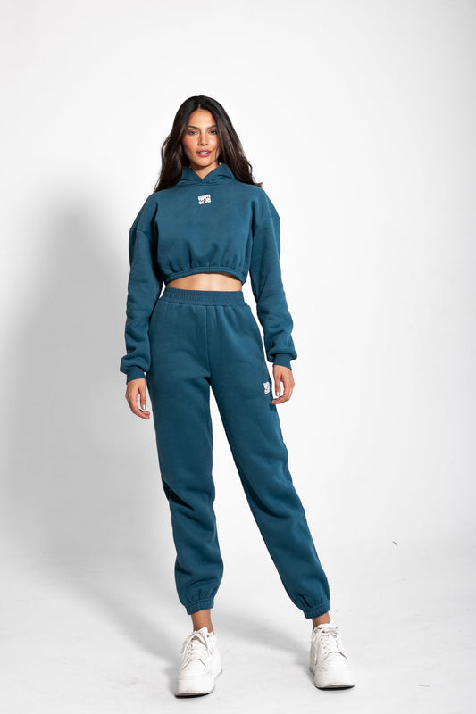 THE HOODED COMFY SET / BLUE