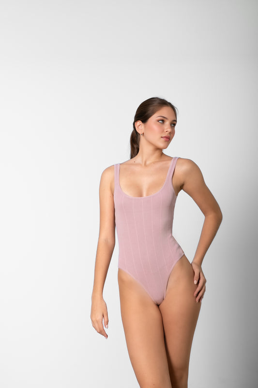 THE KNITTED BODYSUIT / PINK