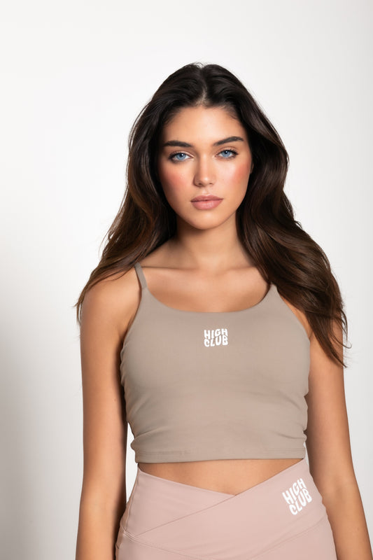 THE CROPPED CAMI / BEIGE