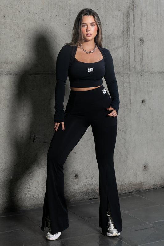 THE LORENA FLARE PANTS / BLACK