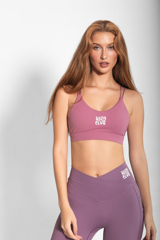 THE CLARA SPORTS BRA / DUSTY PINK