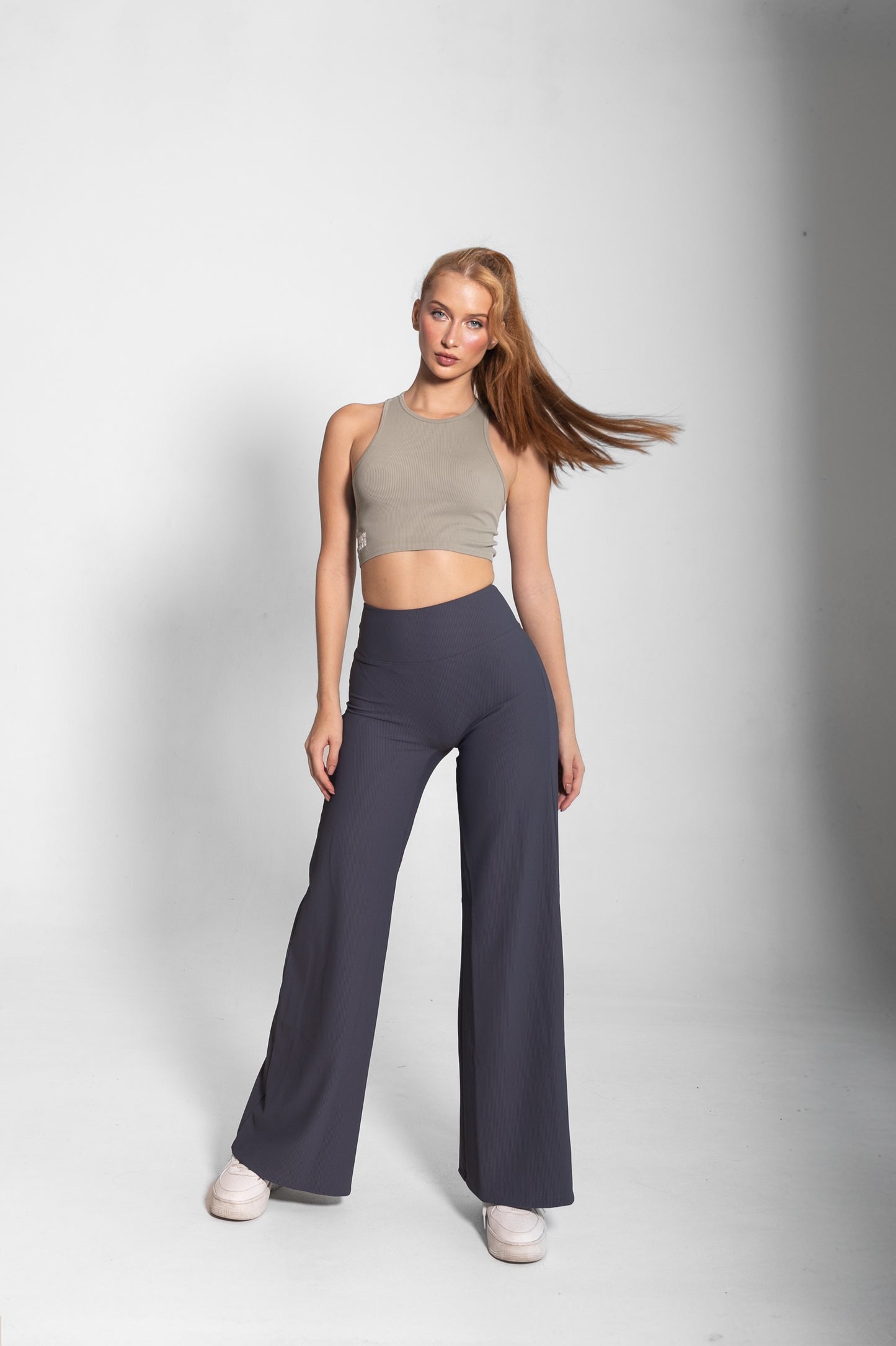 THE MARTINA WIDE LEG PANTS / GREY