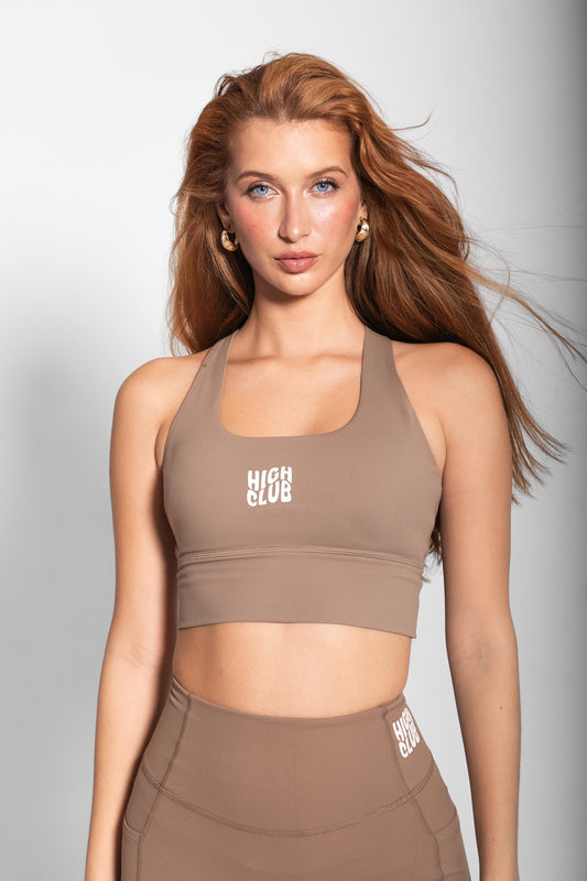 THE CARLA SPORTS BRA / BEIGE