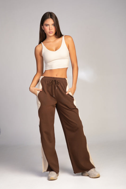 THE WAVY PALAZZO PANTS / ESPRESSO