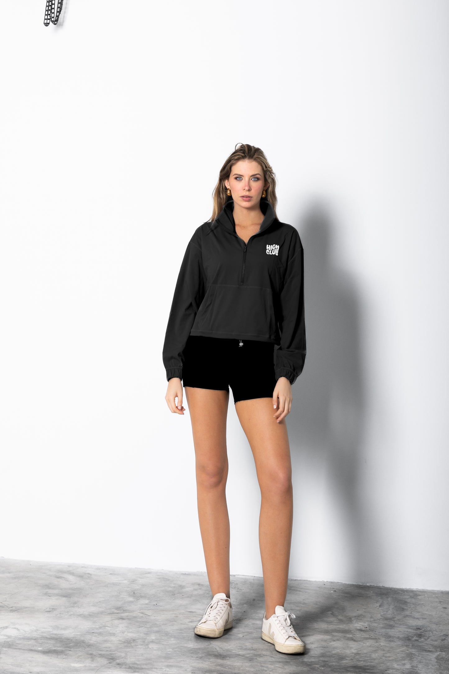 THE ALANA HALF-ZIP JACKET / BLACK