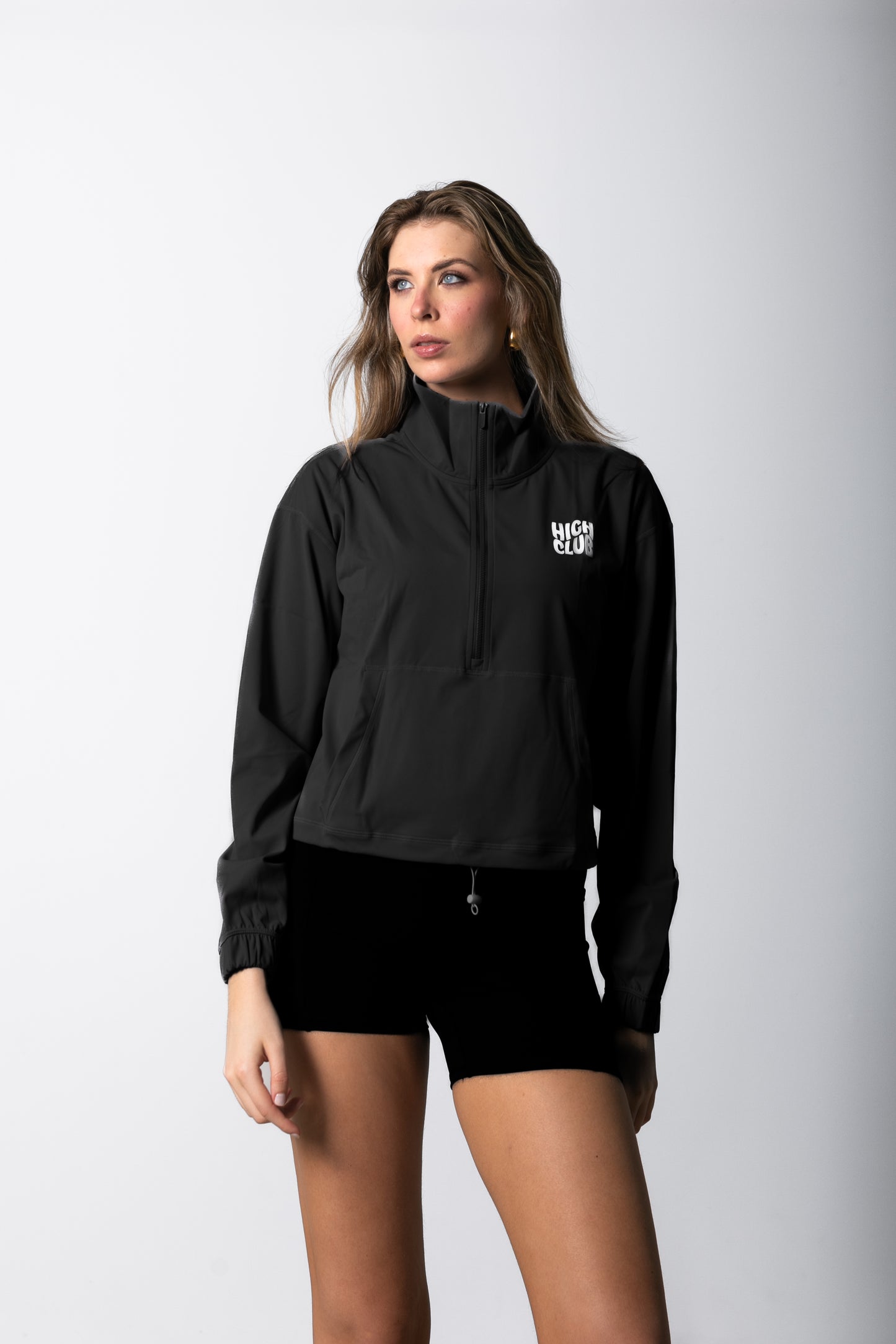 THE ALANA HALF-ZIP JACKET / BLACK