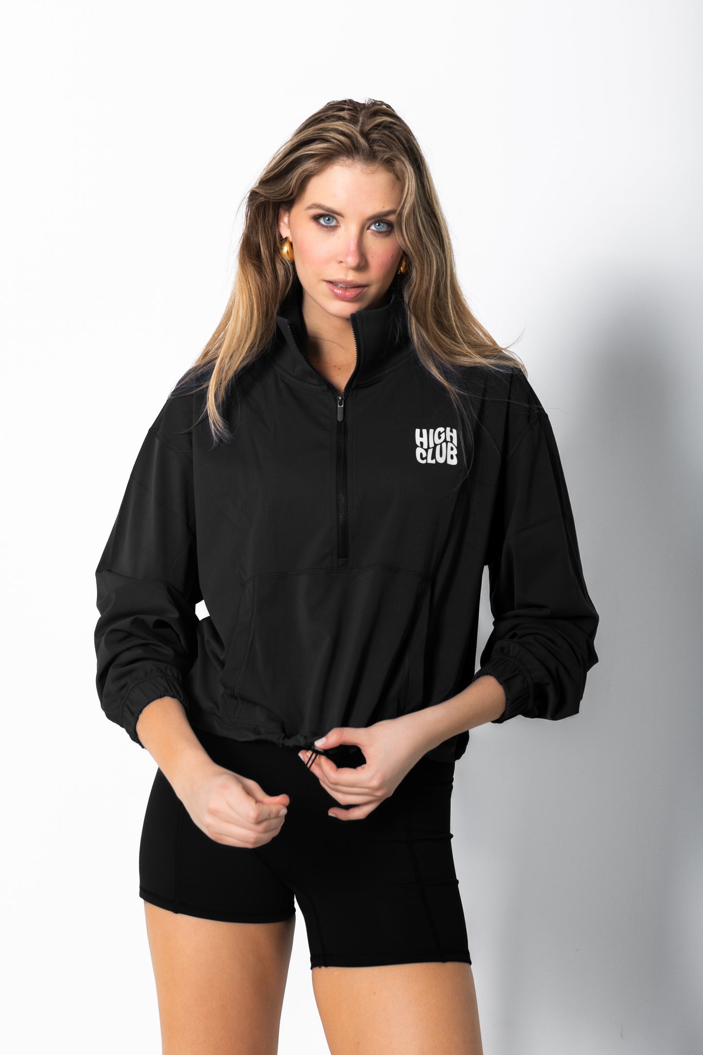 THE ALANA HALF-ZIP JACKET / BLACK