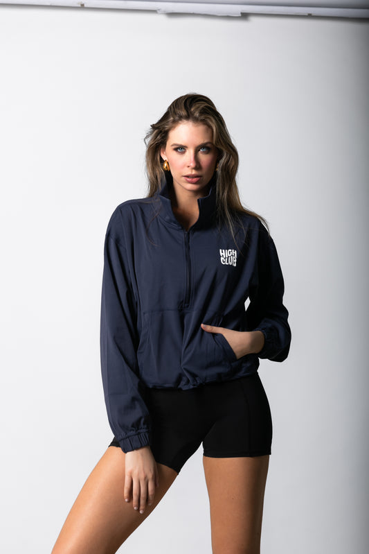 THE ALANA HALF-ZIP JACKET / DARK BLUE