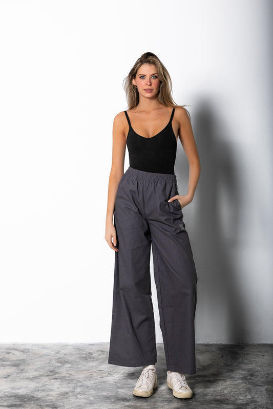 THE WIDE LEG PANTS / GREY