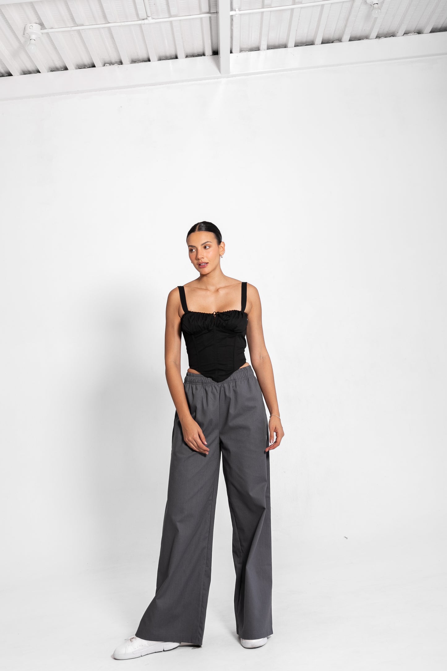 THE WIDE LEG PANTS / GREY