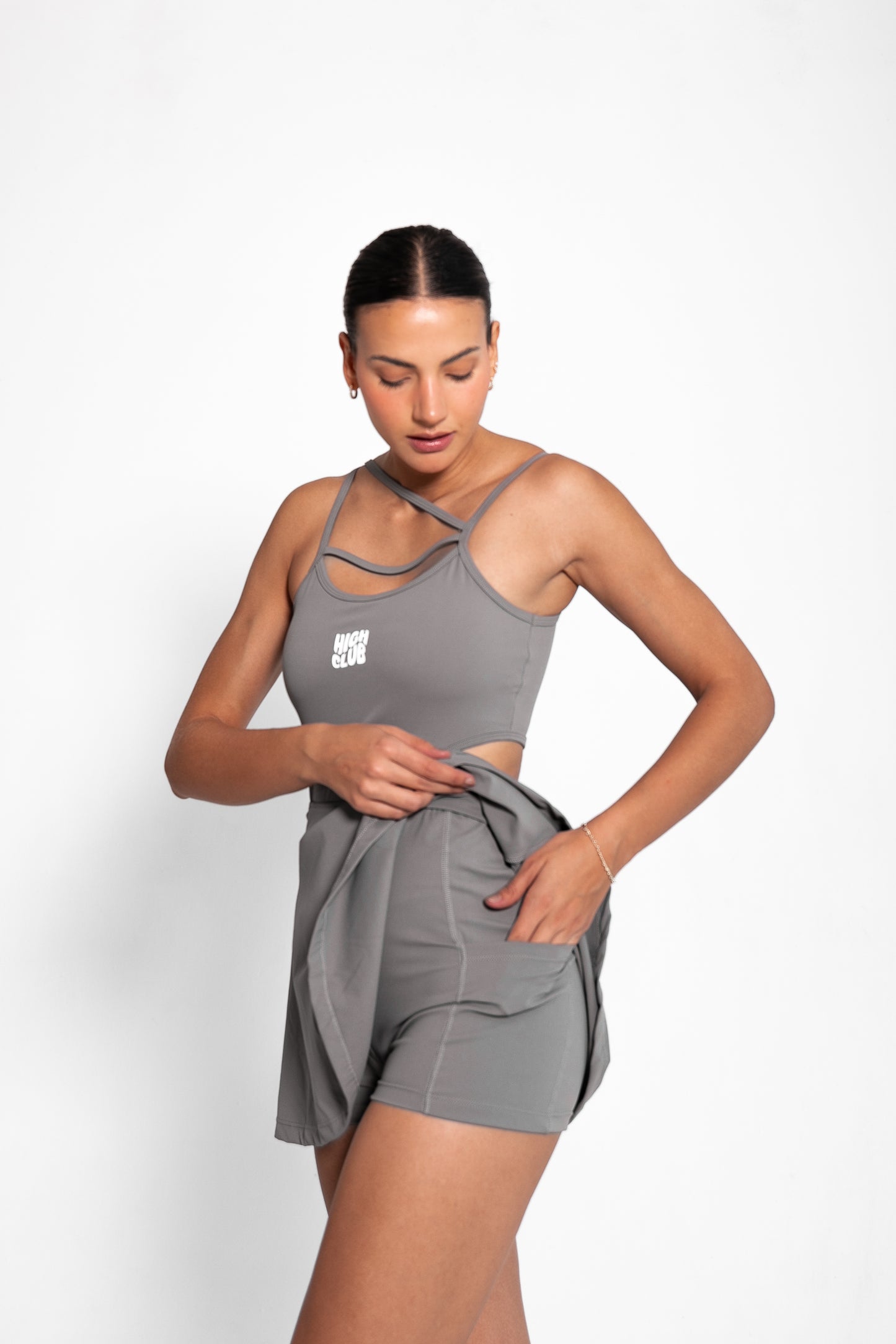 THE INSTA BADDIE DRESS / GREY