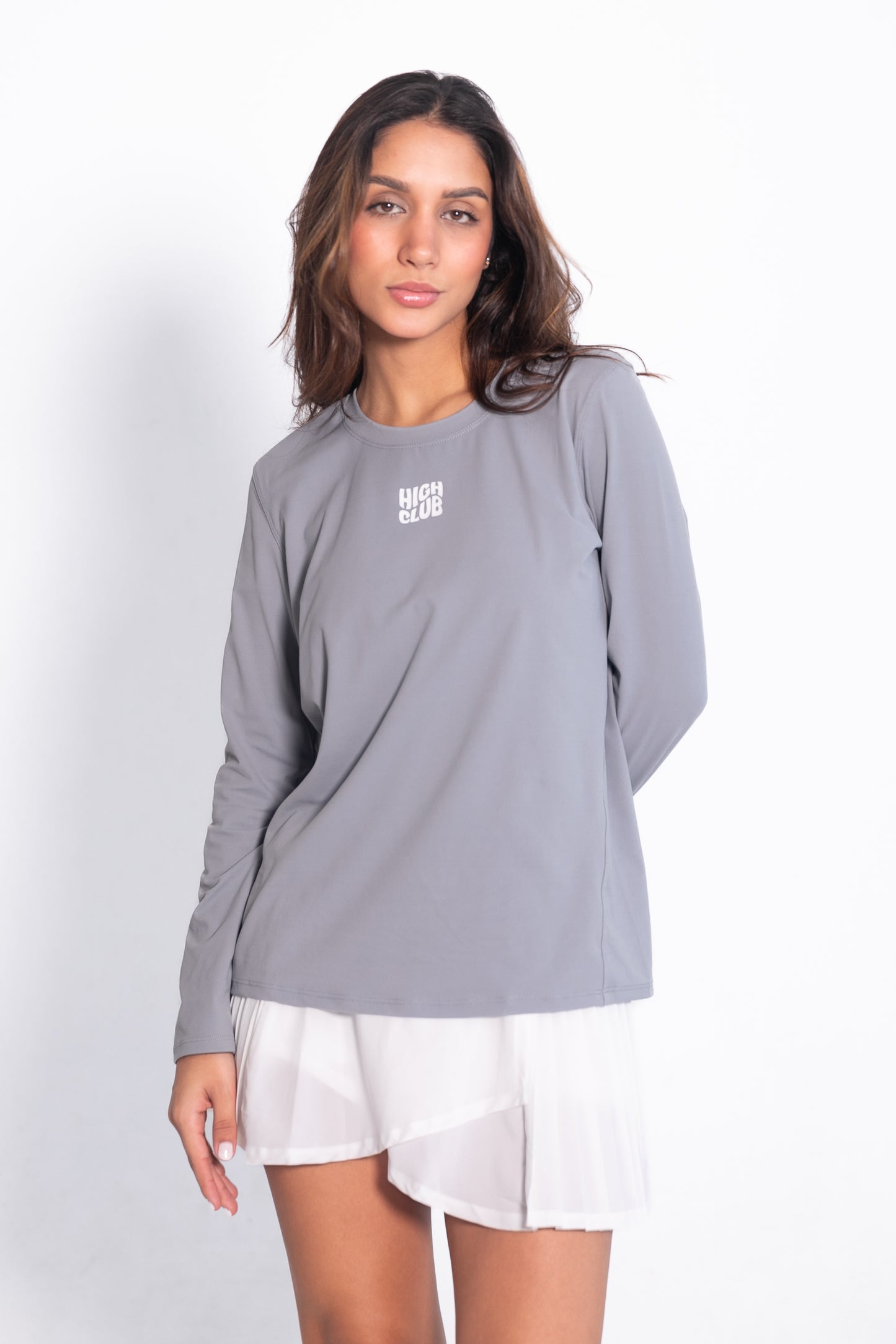 THE CAMILA SPF TOP / LIGHT GREY