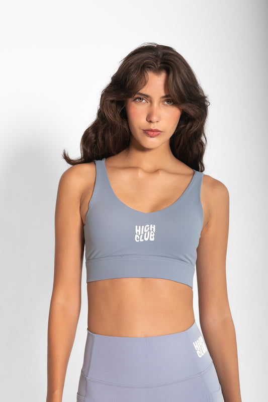 THE NATALIA SPORTS BRA / DUSTY BLUE