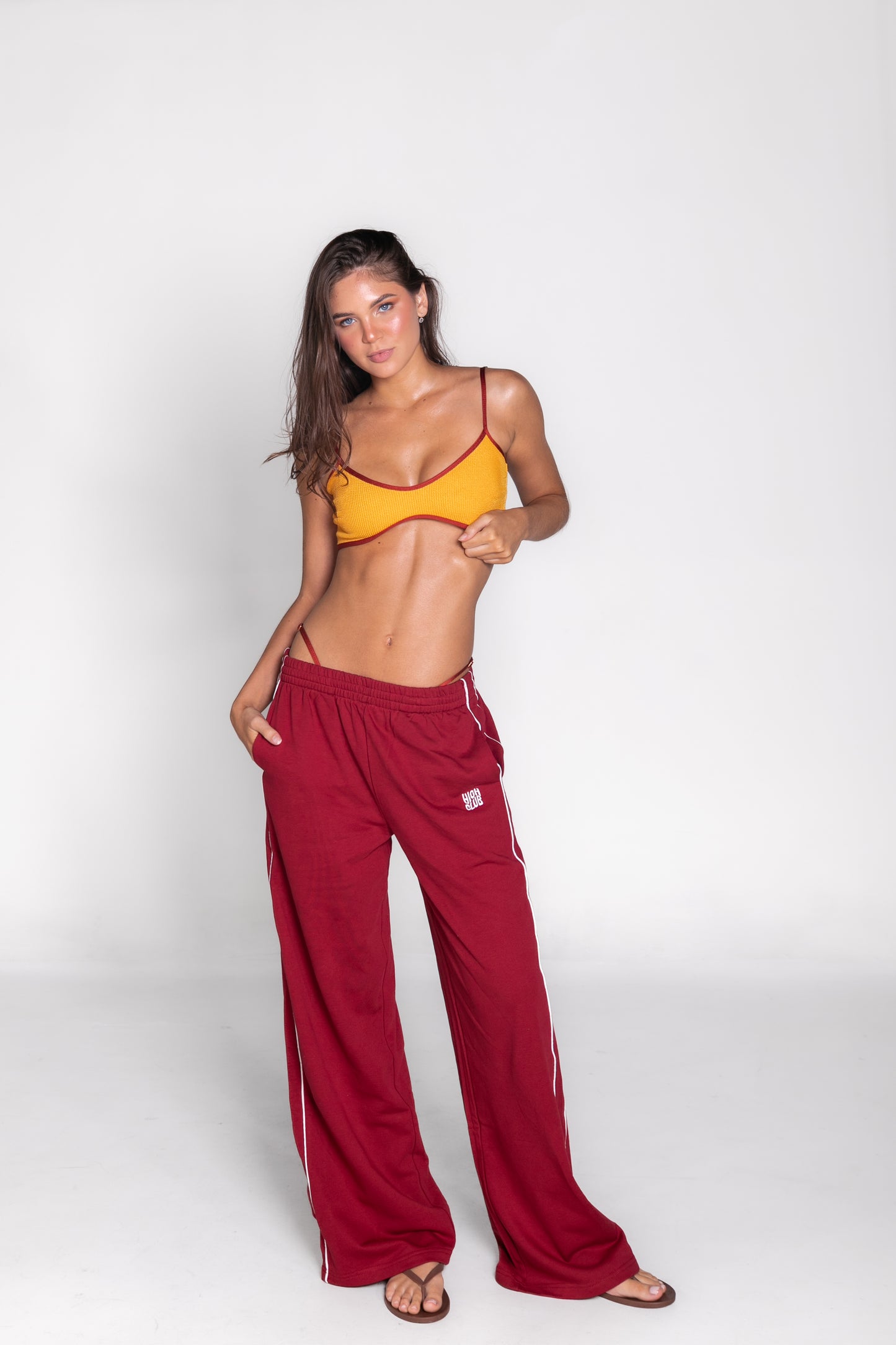 THE IVANA PANTS - CHERRY