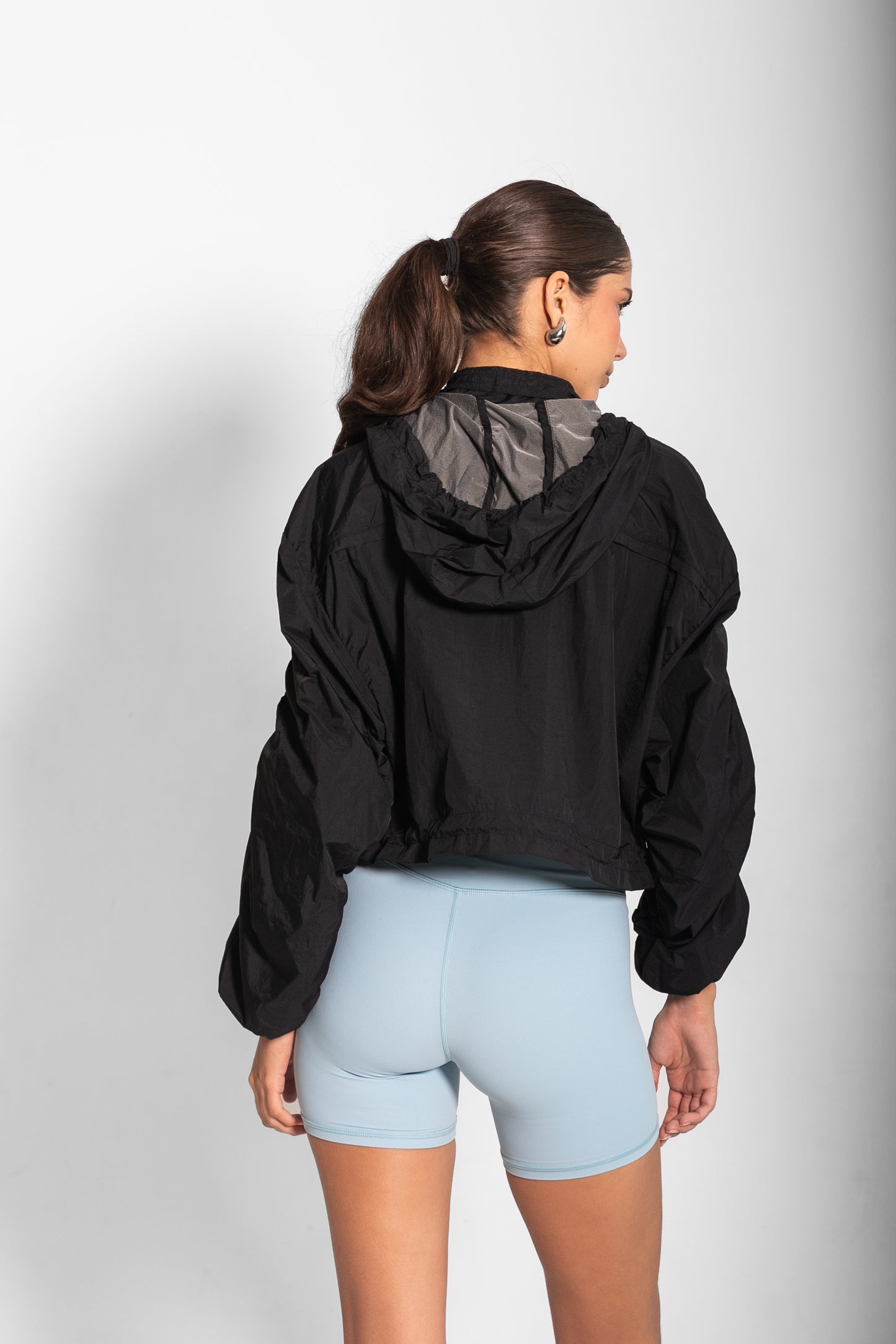 THE RUCHED SPF JACKET / BLACK