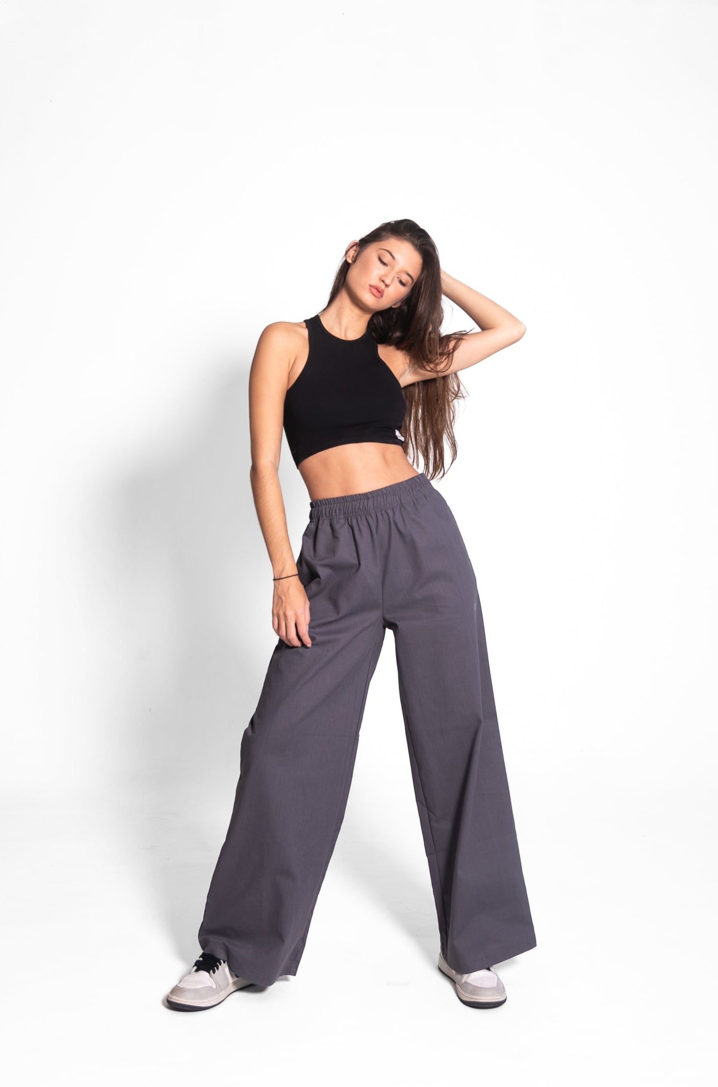 THE WIDE LEG PANTS / GREY