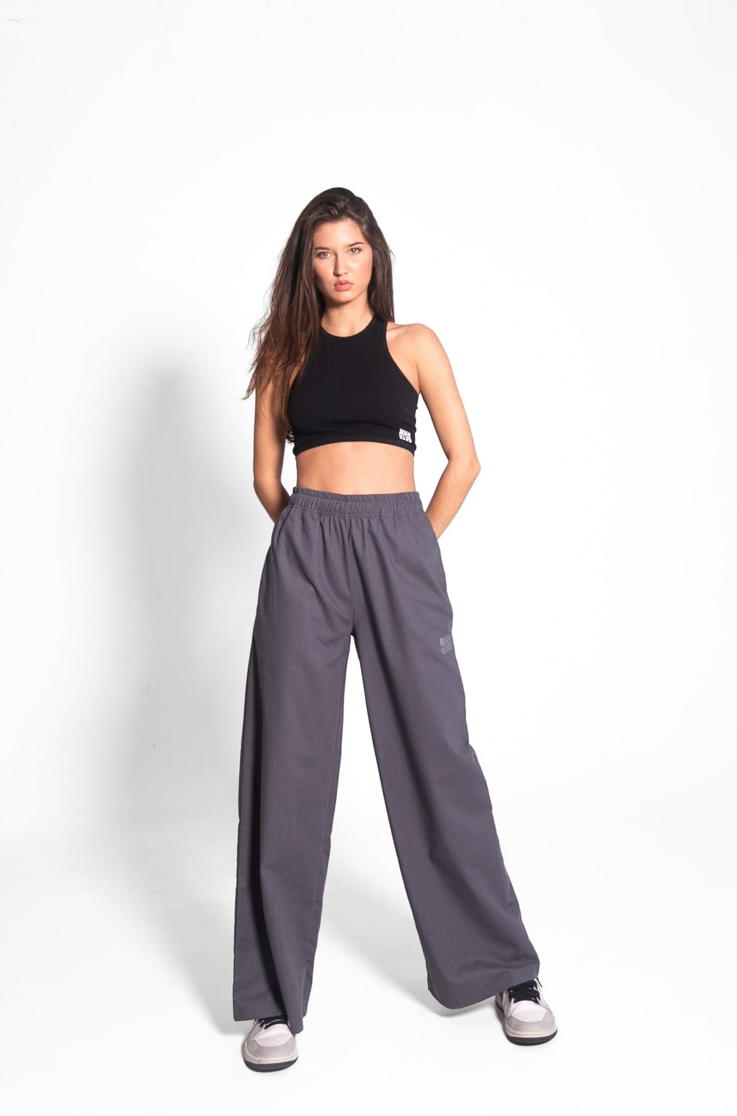 THE WIDE LEG PANTS / GREY