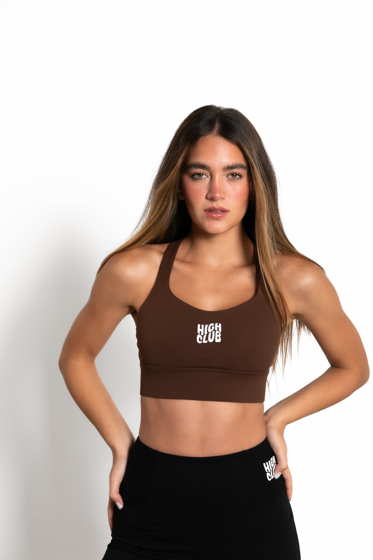 THE CROSS SPORTS BRA / ESPRESSO