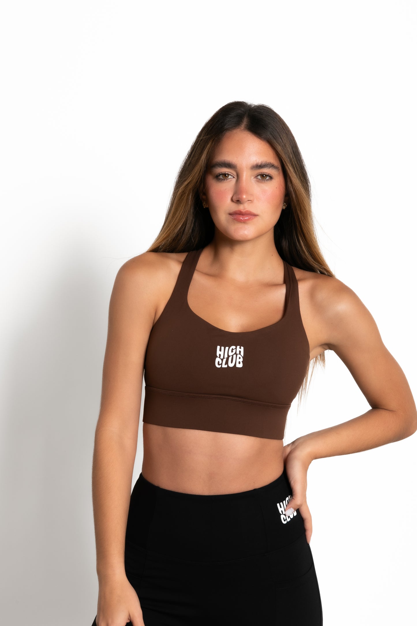 THE CROSS SPORTS BRA / ESPRESSO