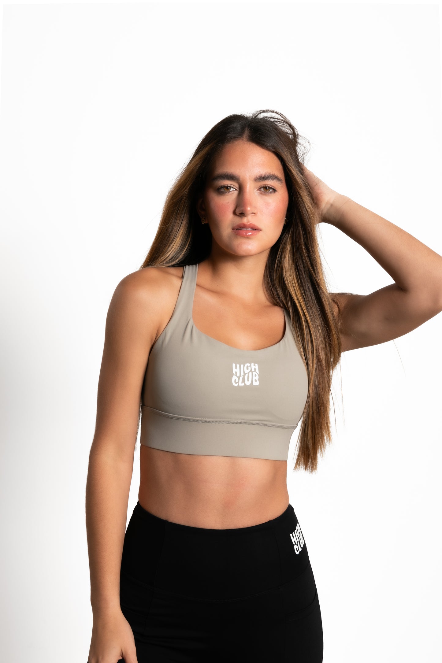 THE CROSS SPORTS BRA / BEIGE