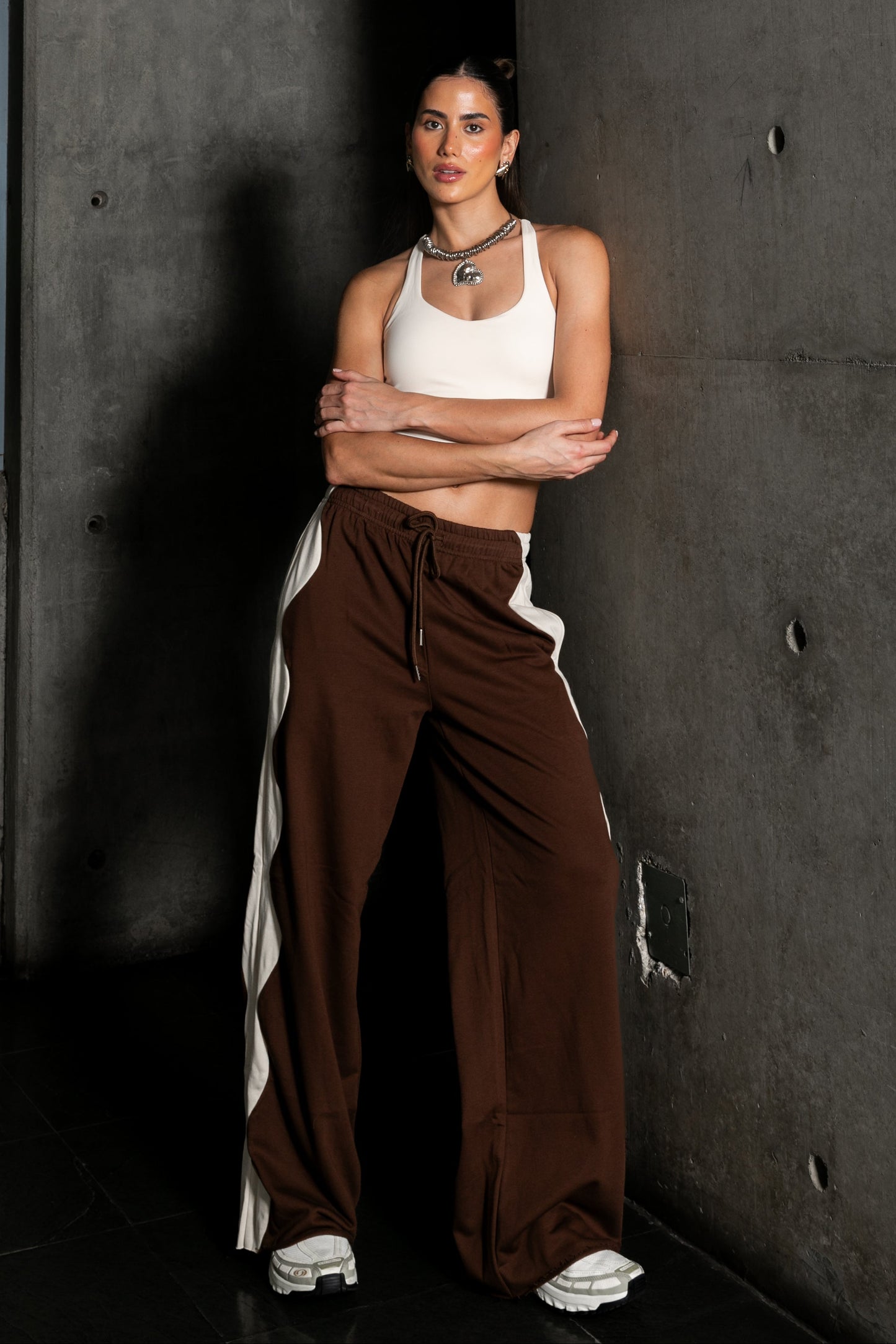 THE WAVY PALAZZO PANTS / ESPRESSO