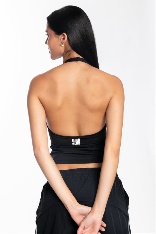 THE HALTER TOP - BLACK