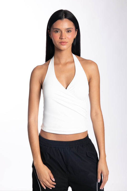 THE HALTER TOP - WHITE