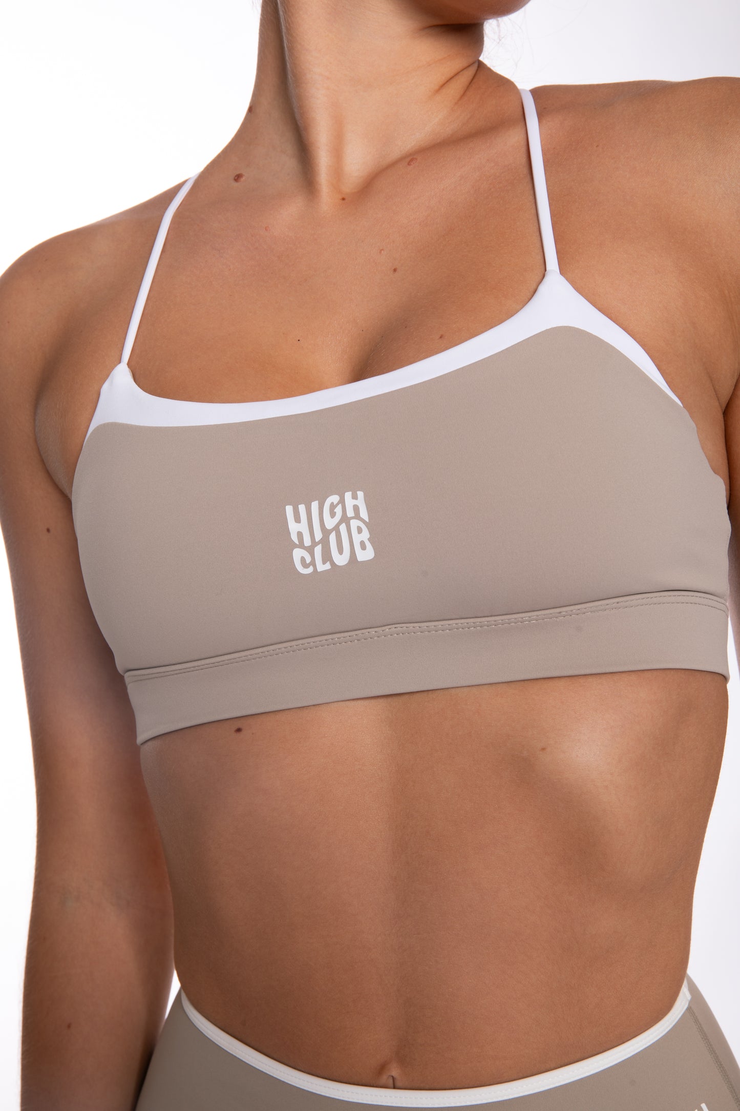 THE TERESA TOP - BEIGE & WHITE