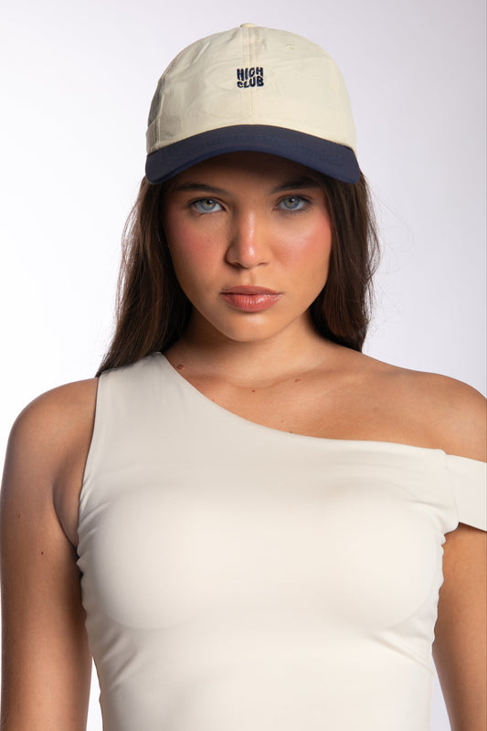 THE WATERPROOF CAP - NAVY & IVORY